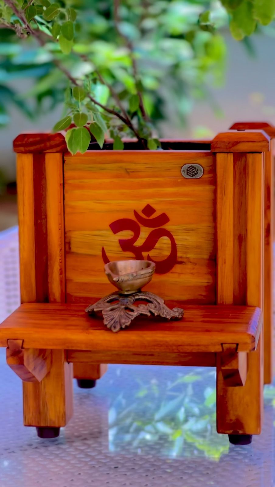 Tulsi Planter Medium Vrindavan with Diya Tray