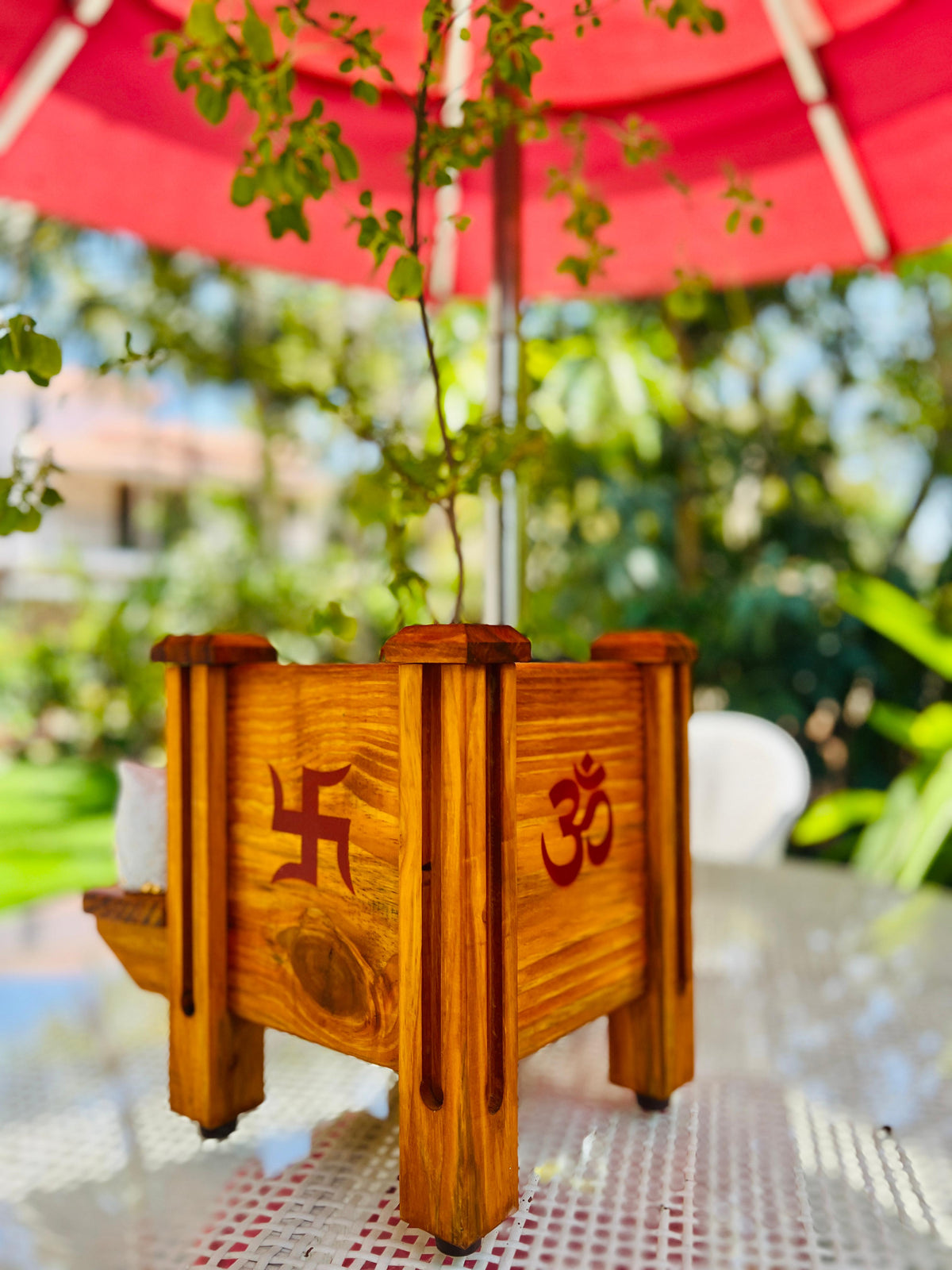 Tulsi Planter Medium Vrindavan with Diya Tray