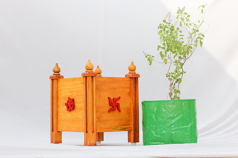 Tulsi Planter Large Vrindavan with Diya Tray